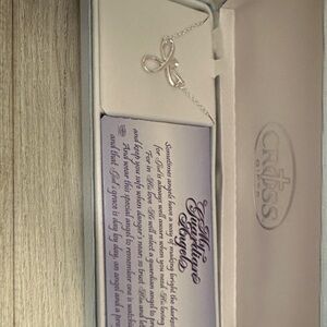 Elegant Silver Guardian Angel Necklace